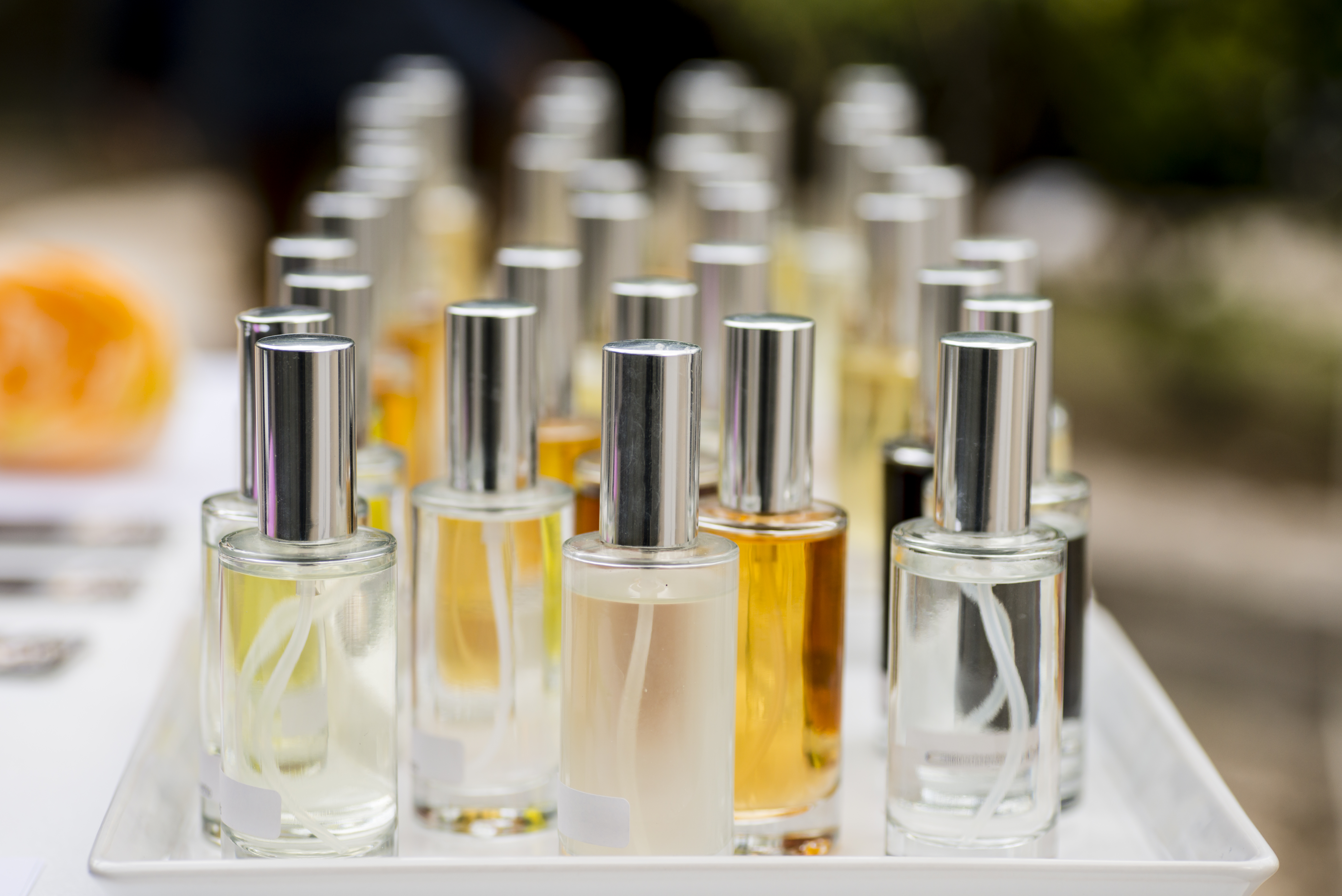 Perfume testers and sprays for scent recognition and culture.